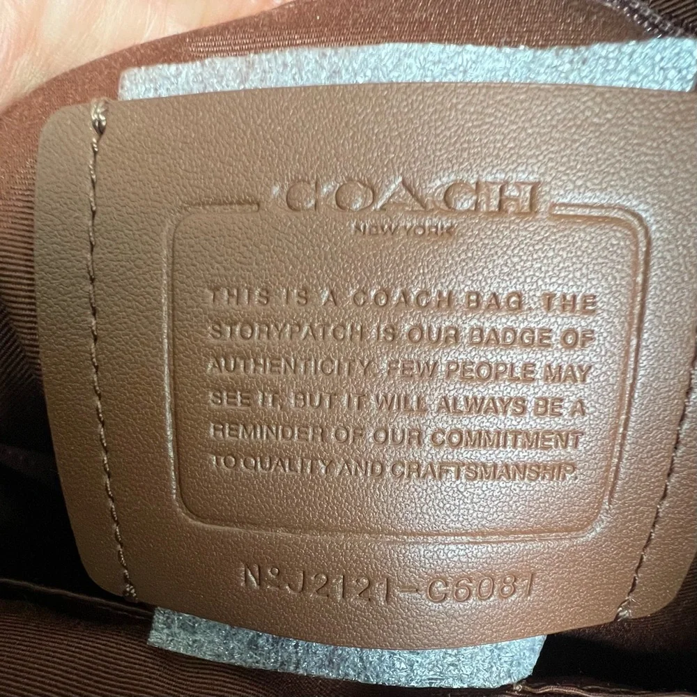 Coach Backpack In Blocked Signature Canvas And Smooth Leather